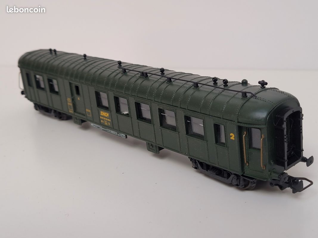 Train waagon N° 5113 Voiture mixte OCEM RA 2 ème classe /fourgon Jouef Ho (image 10)