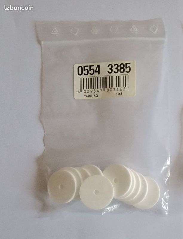 10 Filtres de rechange Testo pour analyseur de combustion Référence 0554 3385 (image 1)