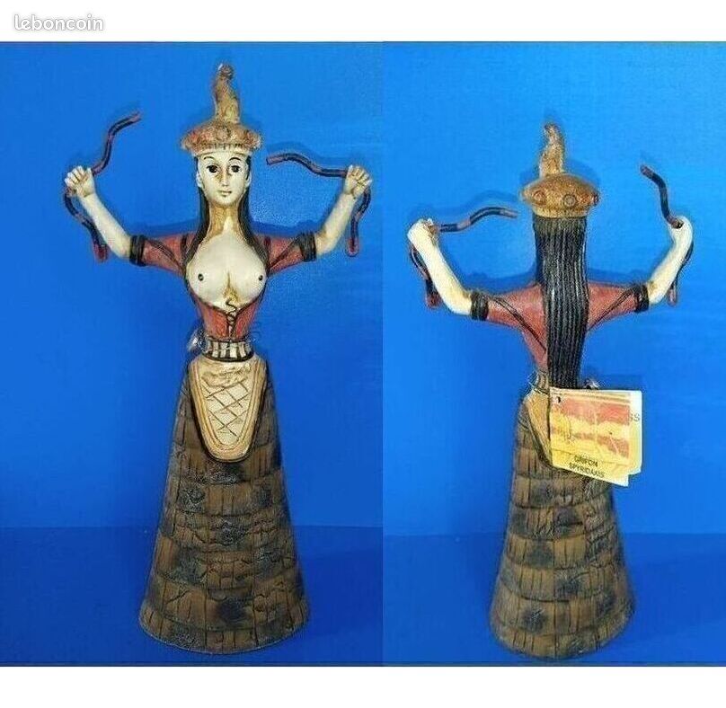 MESDECO - Sculpture africaine en bois no 2 - Femme 18cm D_060 (image 9)