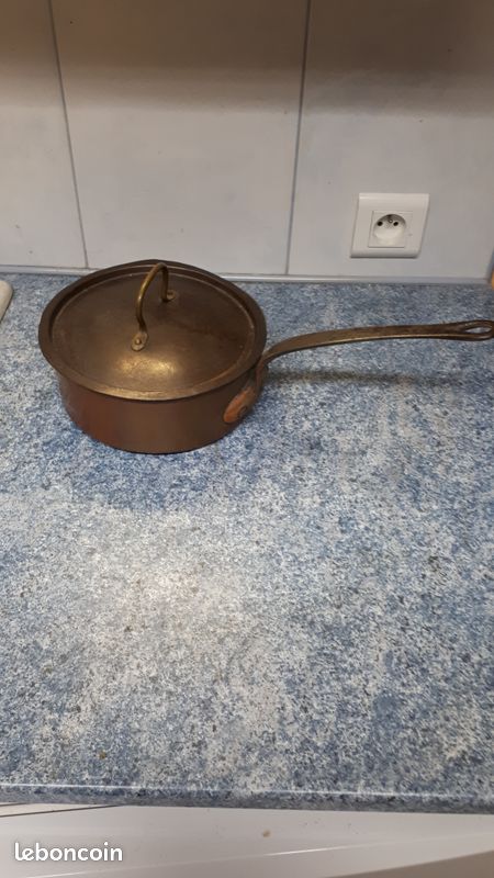 Casserole En Cuivre étamé 35 Cm Avec Couvercle - Art De La Table Pro - Italie