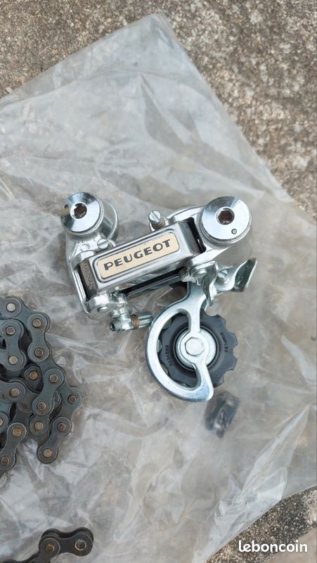 1980' dérailleur arrière Peugeot Simplex SX610 T fabriqué en France chape courte