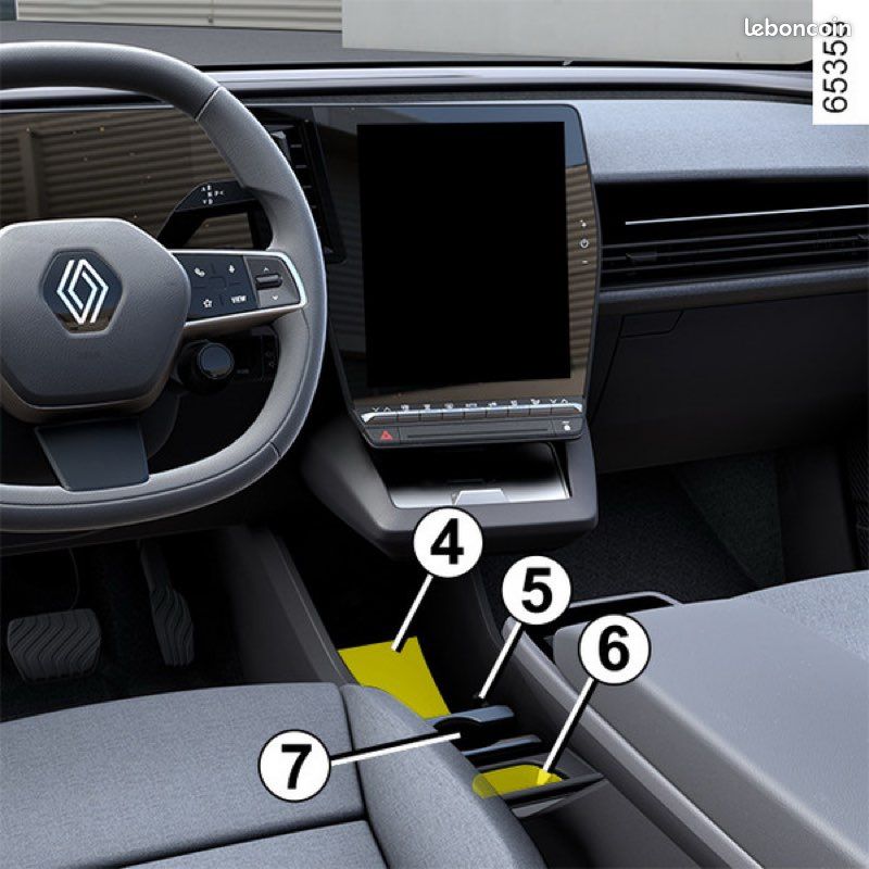 Séparateur console centrale Mégane e-tech / scenic e-tech (image 1)