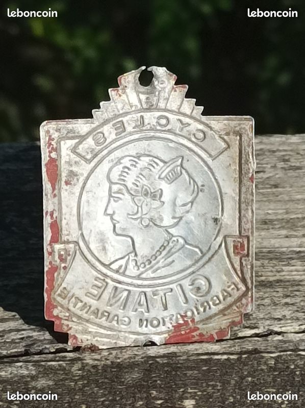 PLAQUE DE CADRE de vélo des cycles Gitane EUR 8,00 - FR