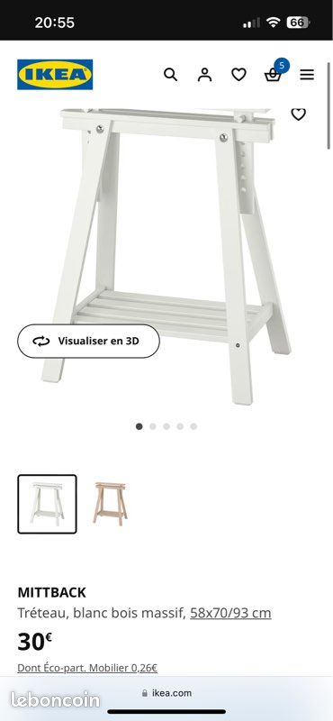 Vend bureau IKEA modulable (image 5)