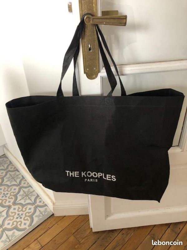 Sac weekend en cuir et toile noir Homme | The Kooples