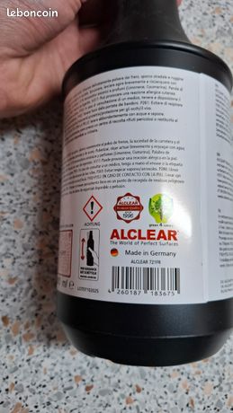 ALCLEAR 721Fr Nettoyant Jantes Haut De Gamme 1000 Ml - Sans Acide Avec Indicateur Couleur