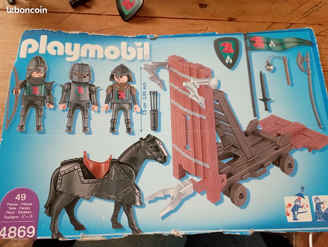 Playmobil Chariot d'assaut des chevaliers du faucon ref 4869 - Jeux & Jouets