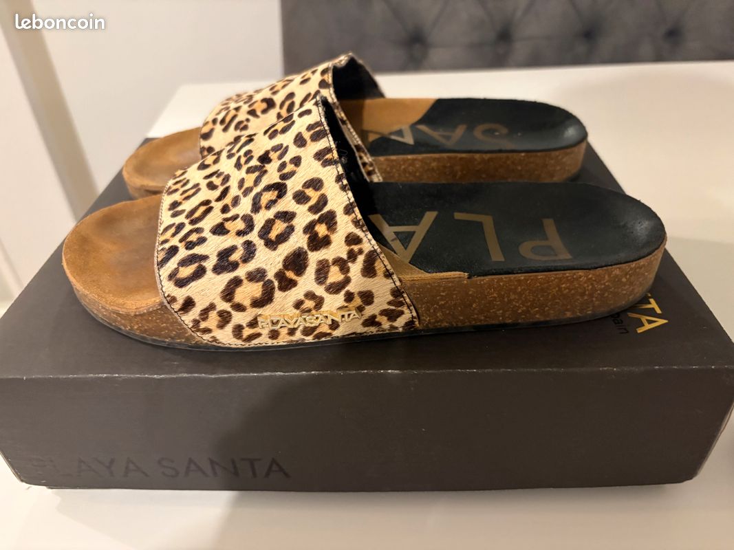 2 Pairs Sandales À Imprimé Léopard Manquer Aux Femmes Pour Chaussures