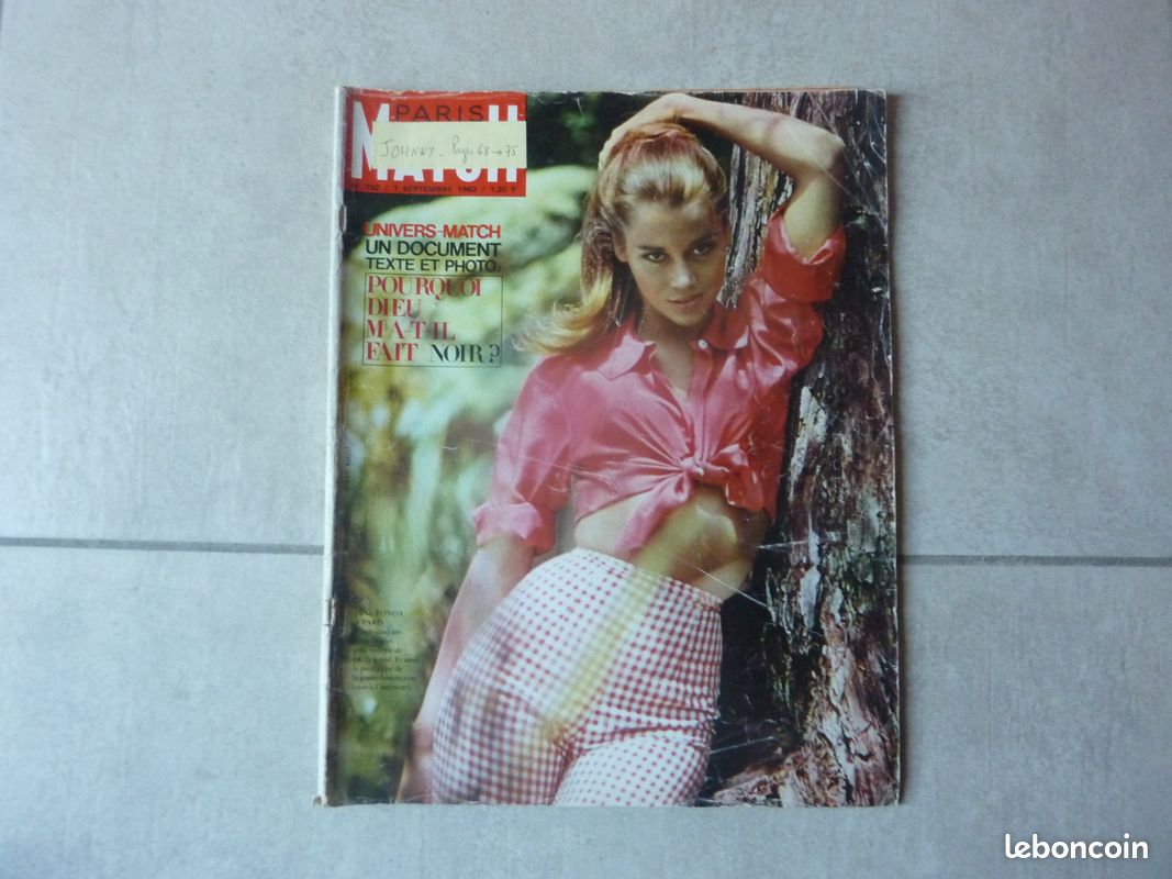 Lot 6 anciennes revues Paris Match Johnny/Sylvie (image 3)