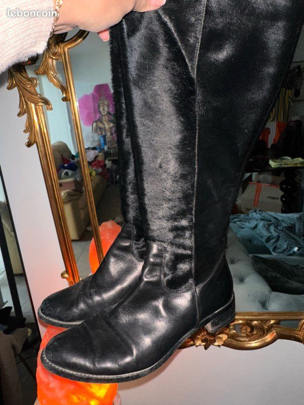Bottes cuir naturel (image 1)