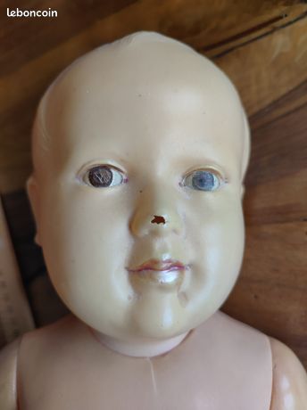 Poupon Petitcolin 56 Cm Celluloïd Yeux Bleus - France Années 1930