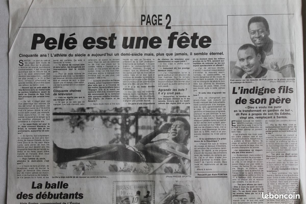 L'Equipe du 23/10/1990 - Ferrari - Alain Prost - Ayrton Senna - Les 50 ans de Pelé (image 6)