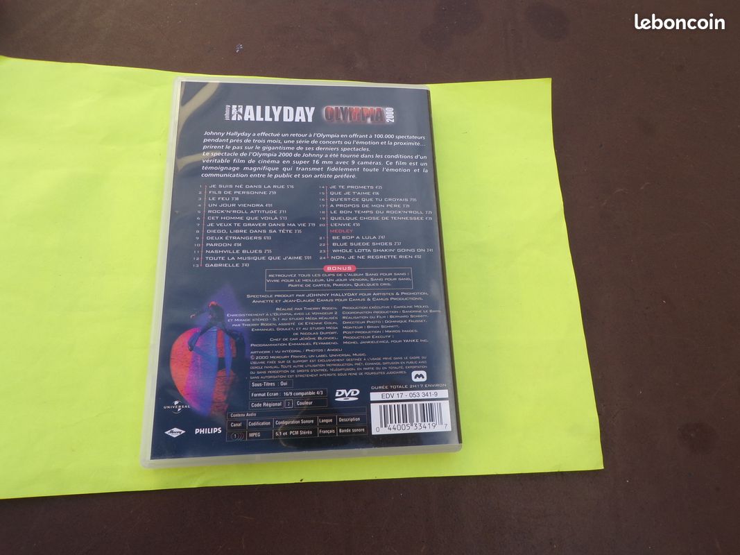 Dvd johnny hallyday olympia 2000 concert le film live (image 2)