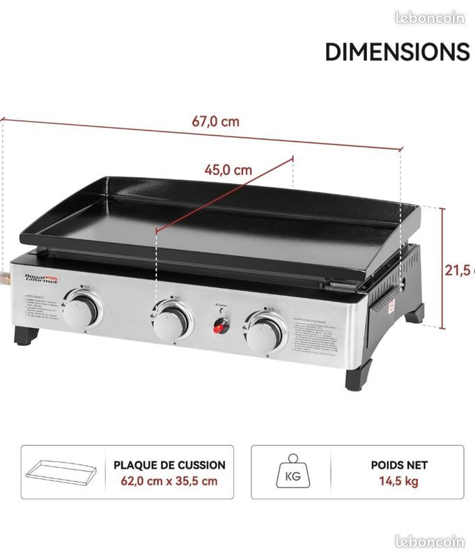 Plancha Royal Gourmet (image 3)