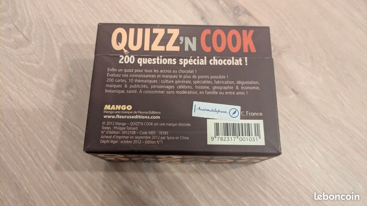 QUIZZ'n COOK (Spécial Chocolat ) | Le Royaume Du Jeu