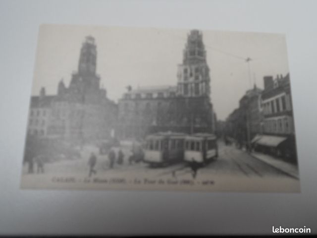 Dep 62 pas de calais carte en n/bl calais le musee la tour du guet (tramway) cal 10 collection en 1900 edit euredis / tbe (image 1)
