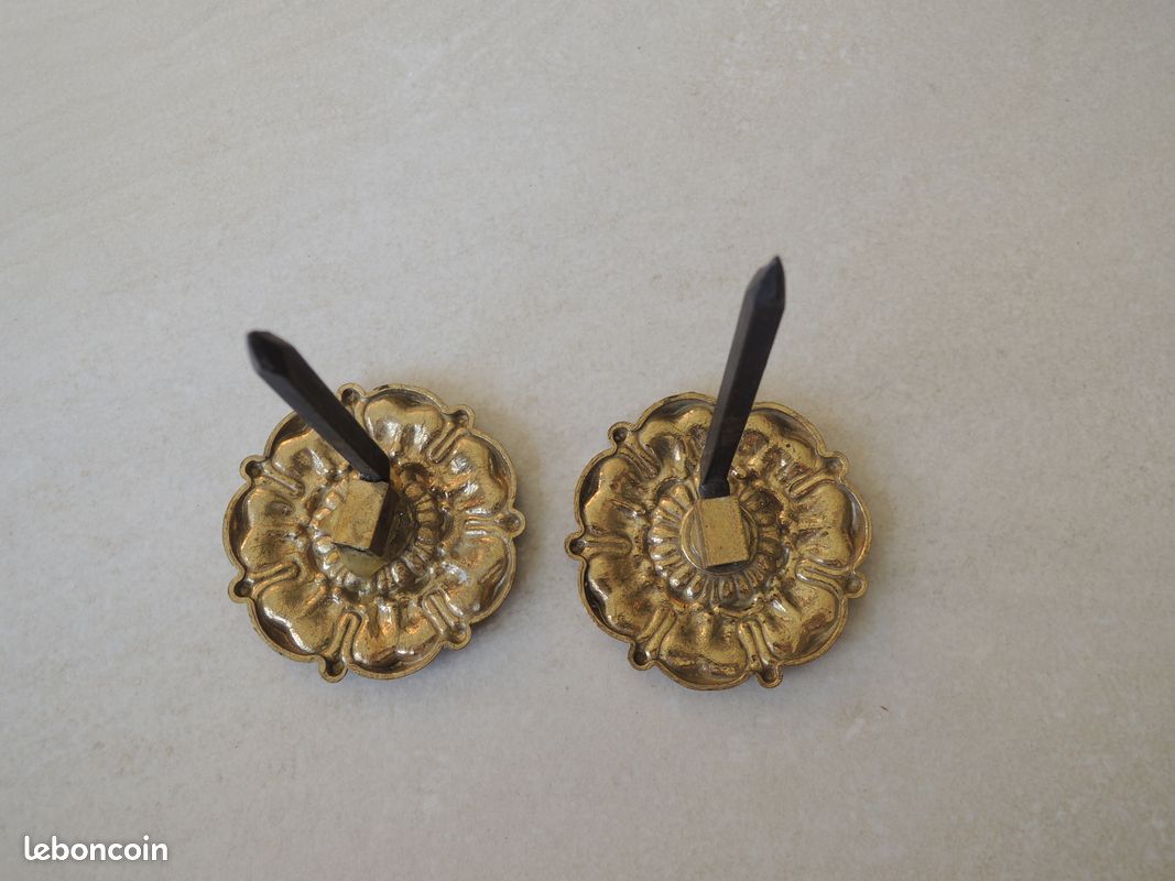 2 anciens cache clou, rosace pour tableau (image 3)