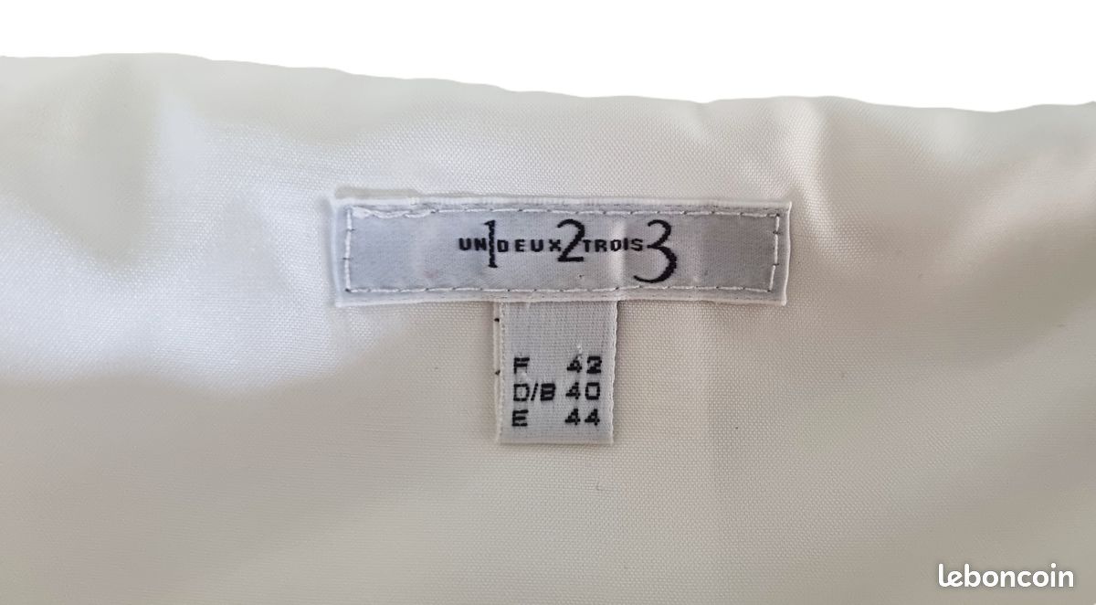 Jupe Courte En Lin Écrue/Beige - Taille 42 - Marque ESMARA - Neuf Avec Étiquettes