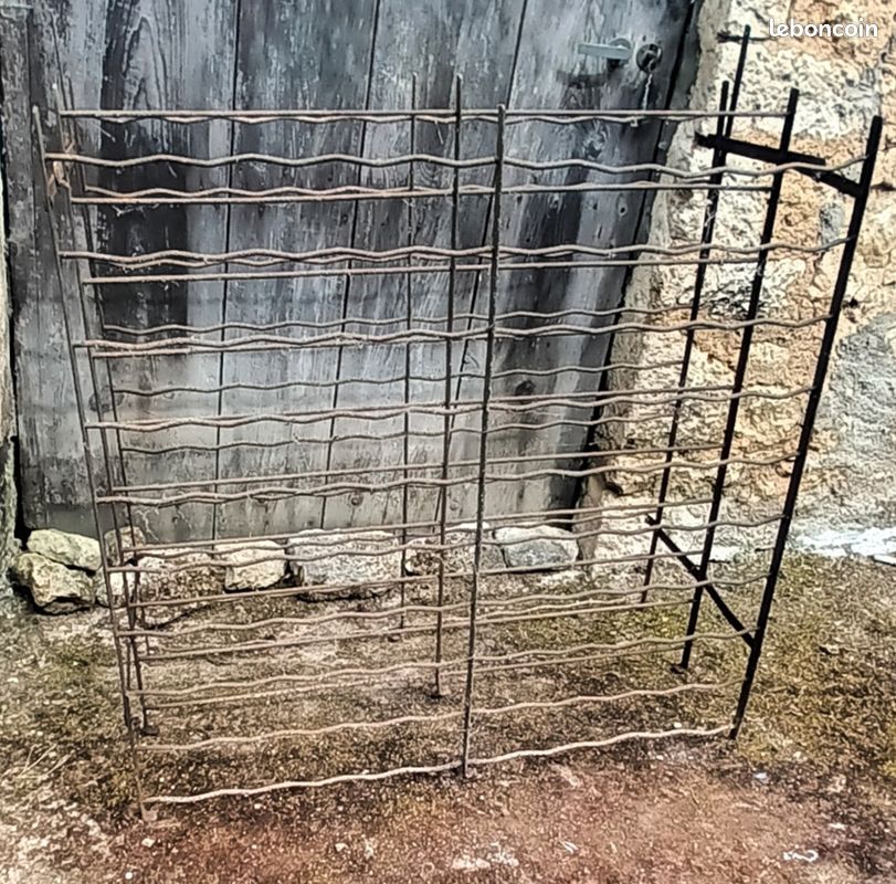 Porte-bouteilles antique, porte-bouteilles en métal pour 9 bouteilles de vin