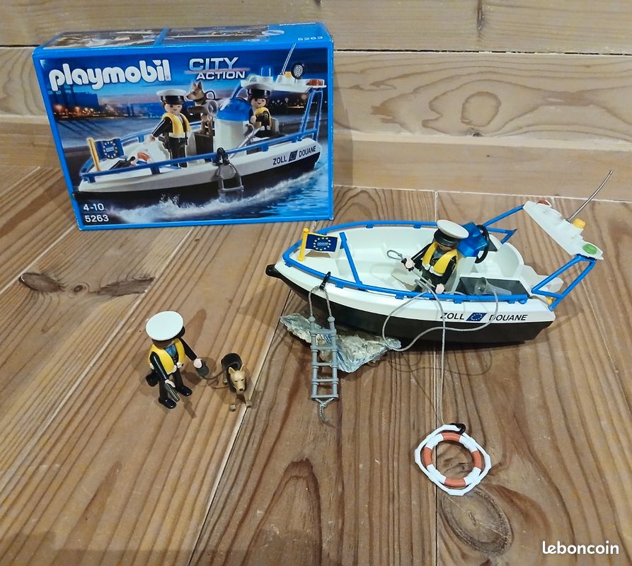 Jouet playmobil - 5263 Bateau des douaniers et son moteur (7350) (image 1)