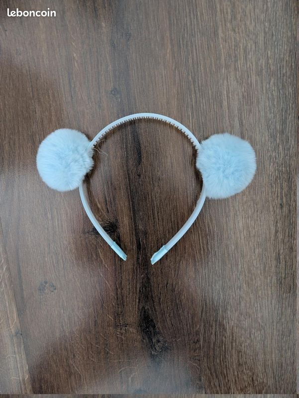 Serre tête avec pompons bleus (image 1)