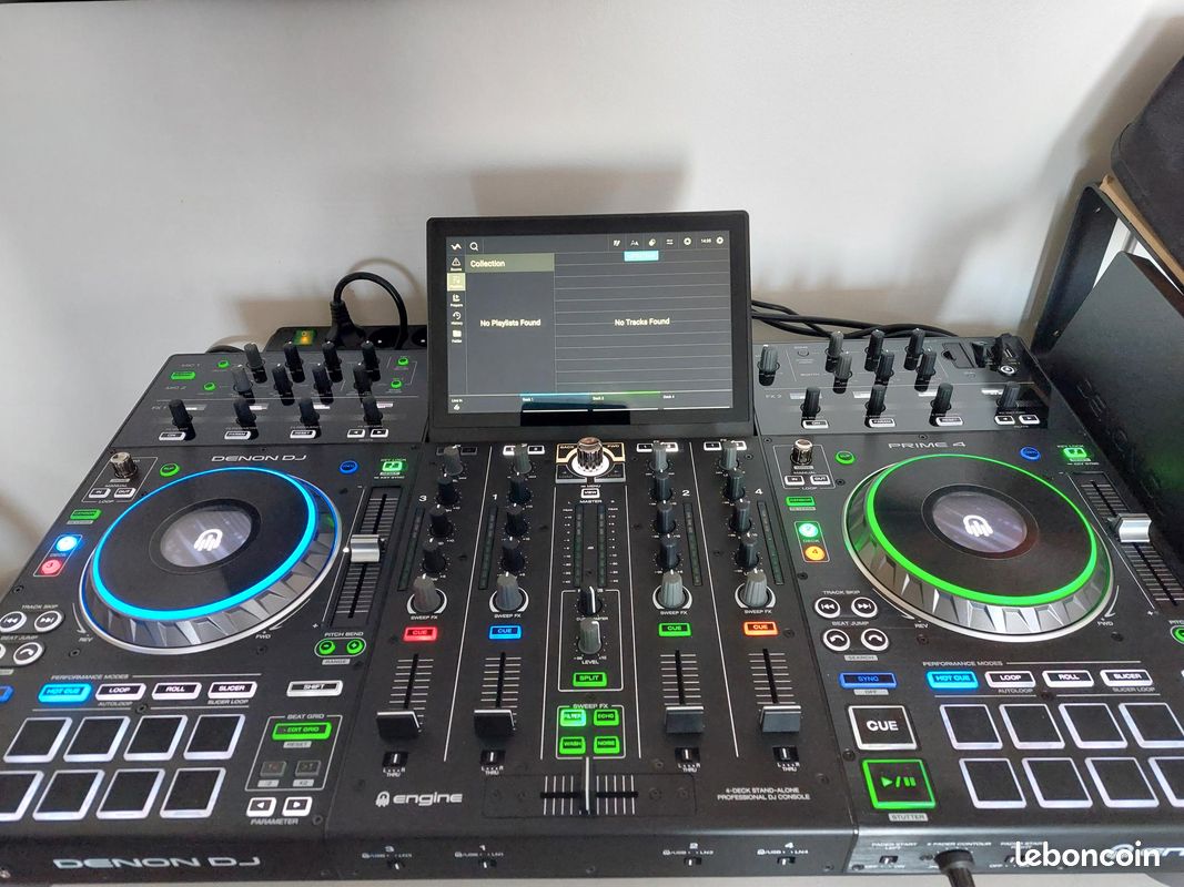 Contrôleur DJ Denon Prime 4 Noir - Écran Tactile, état Impeccable Avec Légères Marques