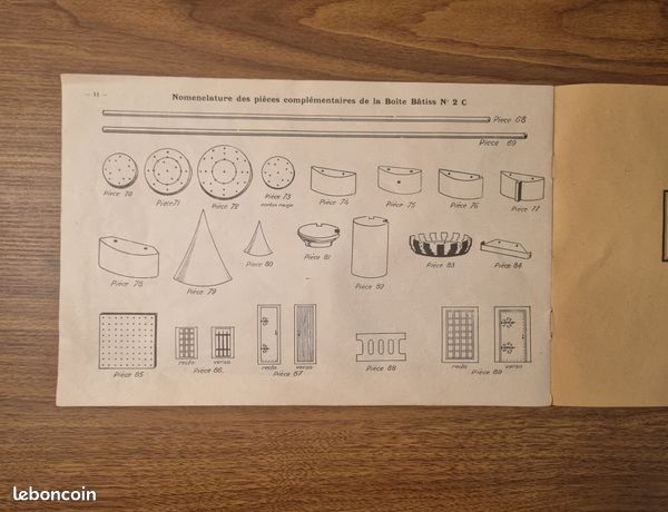 ANCIEN JEU DE construction en bois « Batiss n°1 - FR