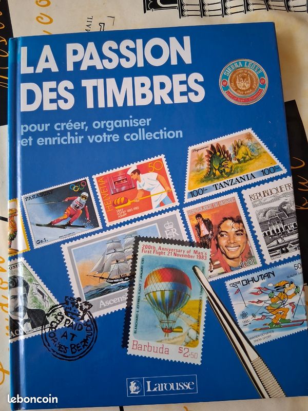 Livre la passion des timbres Larousse, philatélie (image 1)