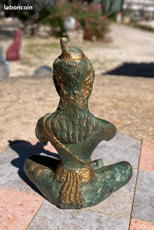 Statuette bronze - Musicien Céleste (Gandharva) du XIXe siècle (image 3)
