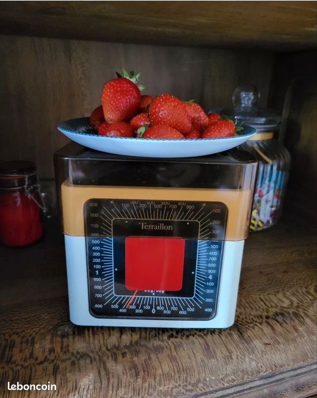 Balance De Cuisine Vintage Terraillon Rouge Années 70 – Mécanique 5kg
