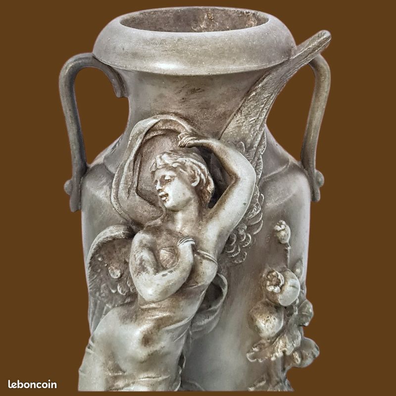 Vase Soliflore Art Nouveau En Bois D'Aulne - 25 Cm - Fait Main En France - Neuf