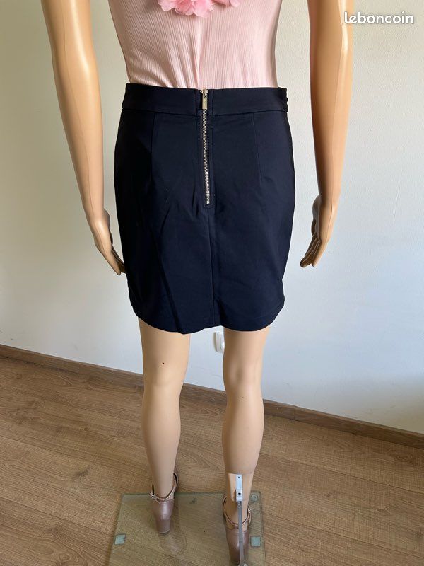 Jupe Noire Pailletée Morgan Taille 38 - Jamais Portée (taille Petit) - Neuf Sans étiquettes