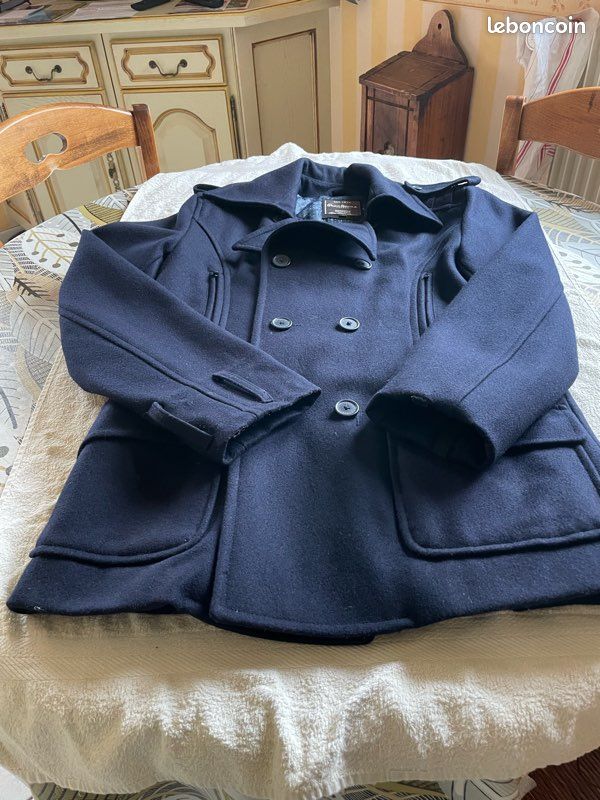 Caban manteau homme bleu marine (image 1)