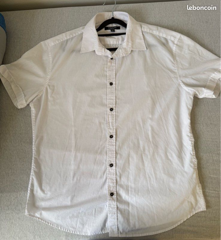 Chemise blanche slim fit Smog XXL (image 1)