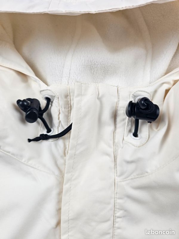 Veste Carhartt WIP Nimbus Pullover Blanc Off-White Taille S - Vintage Y2K Fleece Anorak Jacket (image 8)