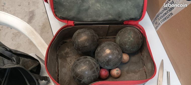 Paire De Boules Lyonnaises Anciennes – Diamètre 9cm – Occasion – Vintage