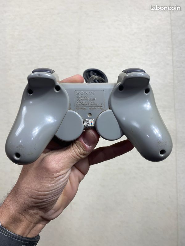 Manette PlayStation PS1 Sony Officielle - SCPH-1200 Grise Avec Fil, Pour Console PS1