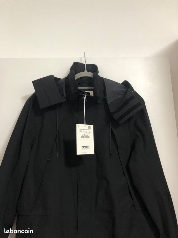 Blouson Matelassé Zara Homme - Noir Et Rouge - Taille L - Neuf Sans étiquette