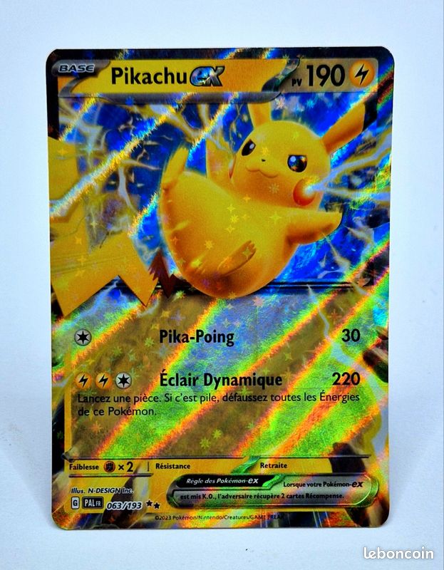 CARTE POKÉMON PIKACHU ex 063/193 EV02 Évolutions à Paldea FR EUR 4,00 CARTE POKÉMON PIKACHU ex 063/193 EV02 Évolutions à Paldea FR EUR 4,00