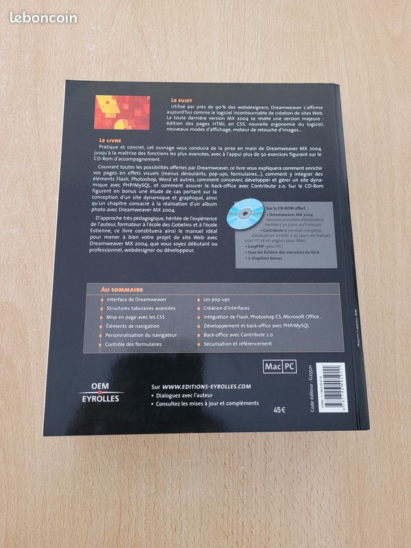 Livre Dreamweaver MX Arthur Caouissin à 14,50 Euros Comme neuf (image 11)