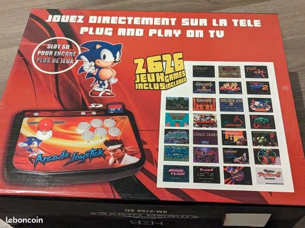 Joystick Arcade H&B Pour Sega Megadrive – 25 Jeux Inclus – Neuf Sous Blister