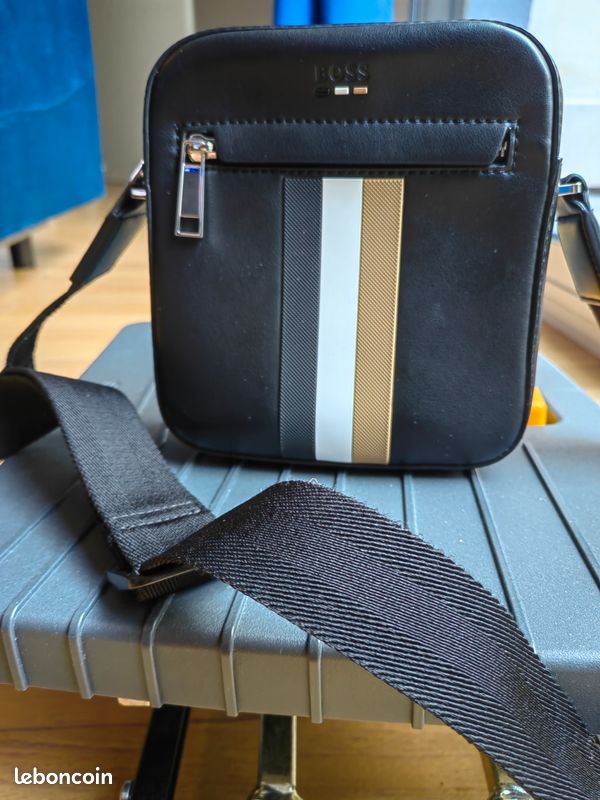 Sac à bandoulière homme Hugo Boss Ray NS Zip en similicuir avec