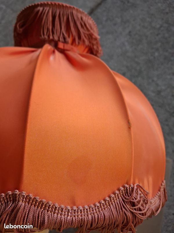 Lampe lustre orange à frange vintage (image 5)