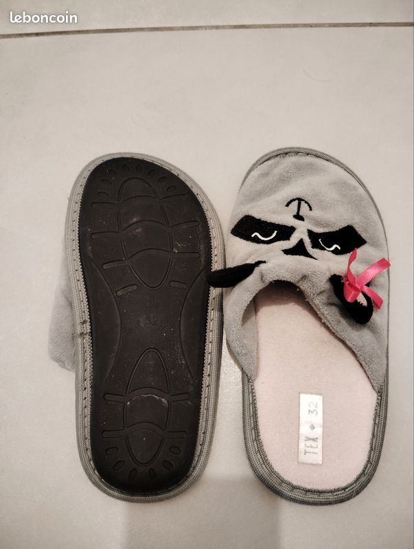 Chaussons enfant gris, Tex, pointure 32 (image 2)