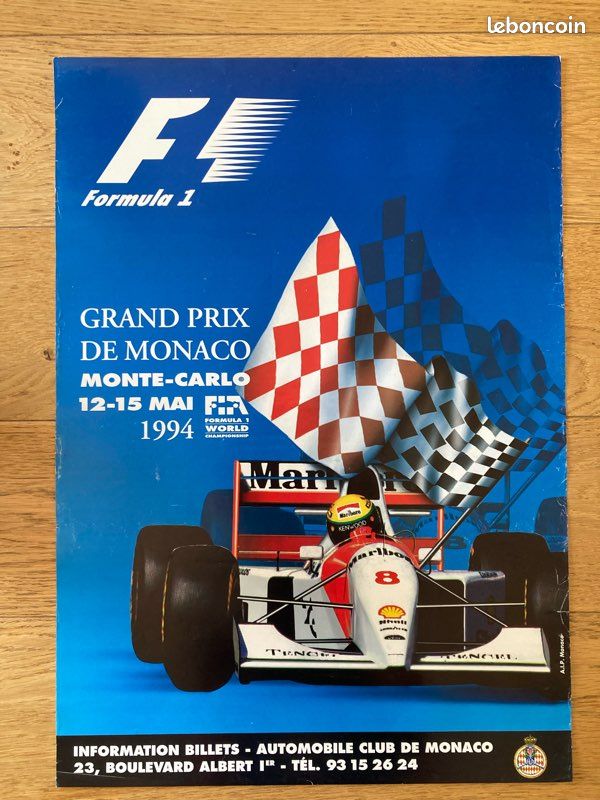 Affiche du Grand Prix de Monaco 1993 - Monaco F1 Posters