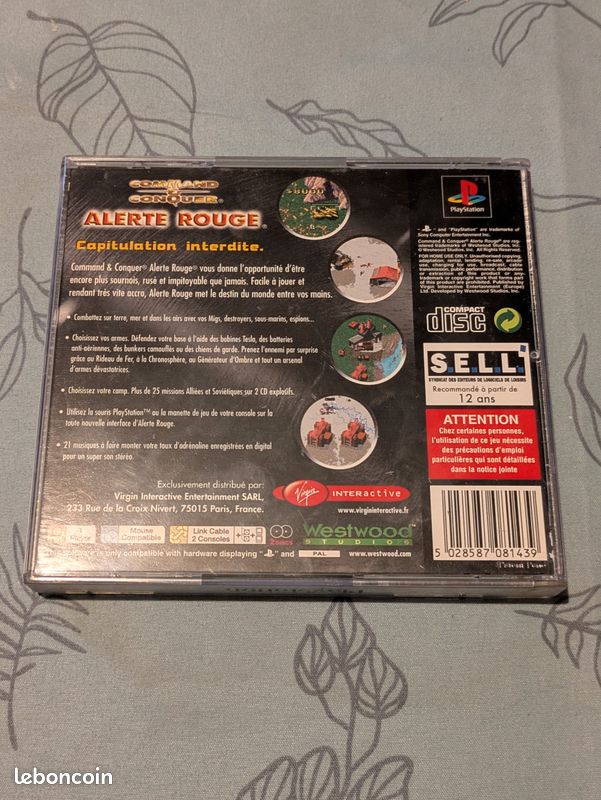 Command & Conquer : Alerte Rouge – PS1 – Complet Avec Manuel – Très Bon état