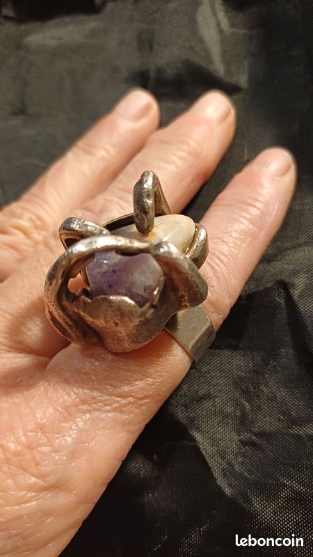 Bague Vintage Française - Grosse Et Jolie, Style Rétro, Occasion
