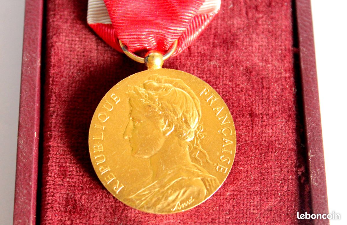 Médaille Argent Française - Ministère Du Travail Et Sécurité Sociale - 1967 - Attribuée