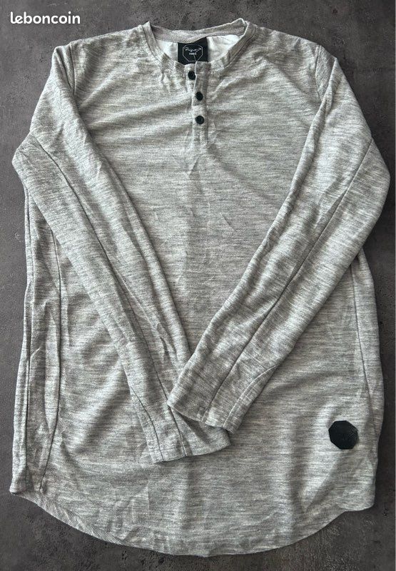 T-shirt à manches longues gris XL Project X Paris (image 2)
