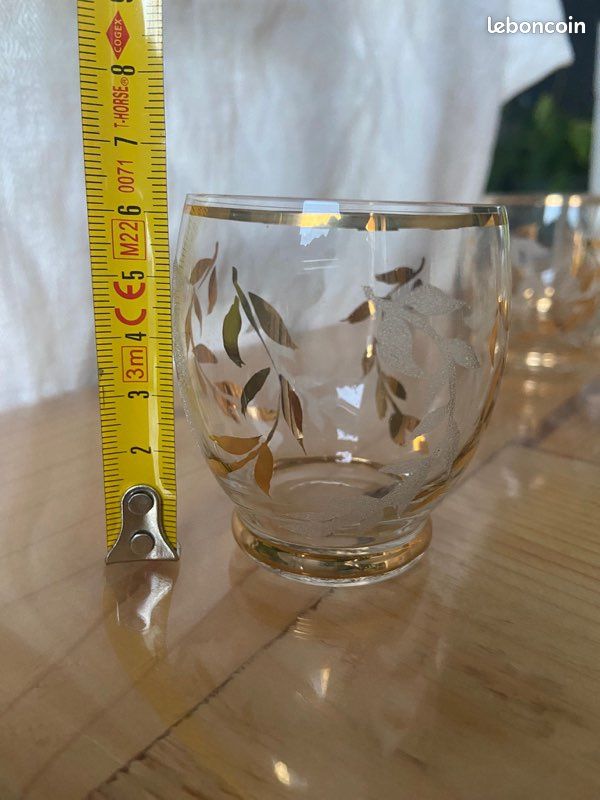 6 verres à digestif dorés (image 5)